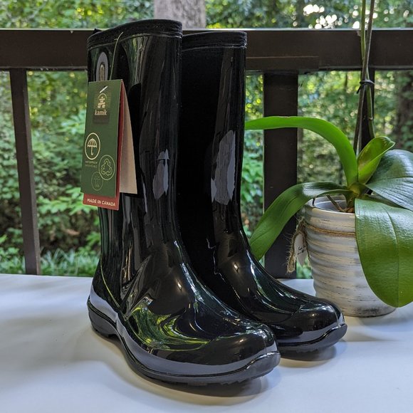Kamik Shoes - KAMIK Heidi Rain Boots in Black Size 7
